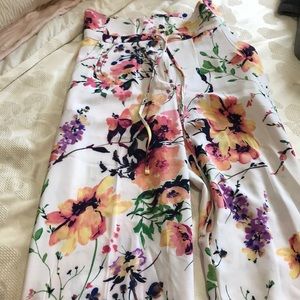 High waisted floral pants